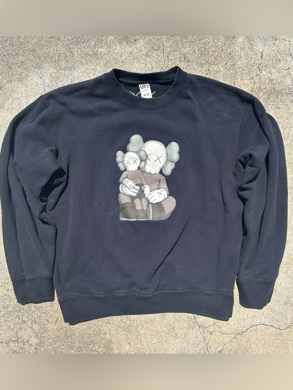Uniqlo x KAWS Black Crewneck with Companion Graphic